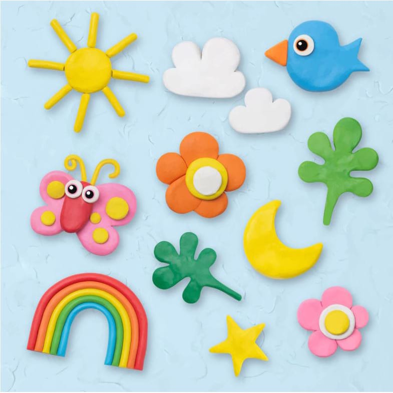 Lakuku - Super Light Clay Polymer Set 12 warna Mainan Sensorik Craft Anak