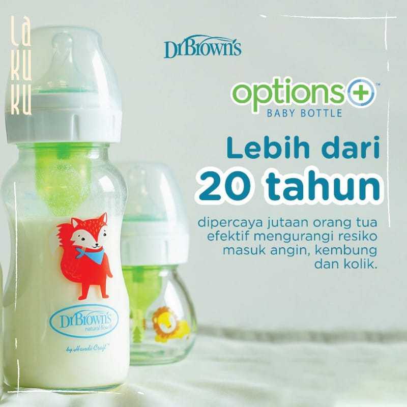 Lakuku - Dr. Browns botol susu bayi newborn narrow natural flow standard PP wideneck options plus