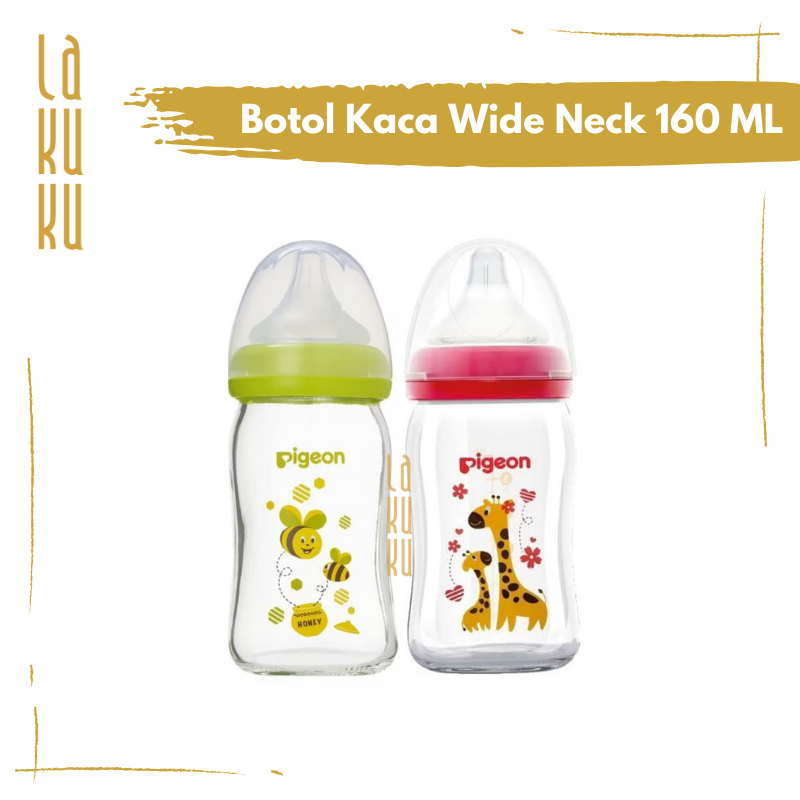 Lakuku - Pigeon Botol Susu Gelas Kaca Wide Neck dan Slim Neck