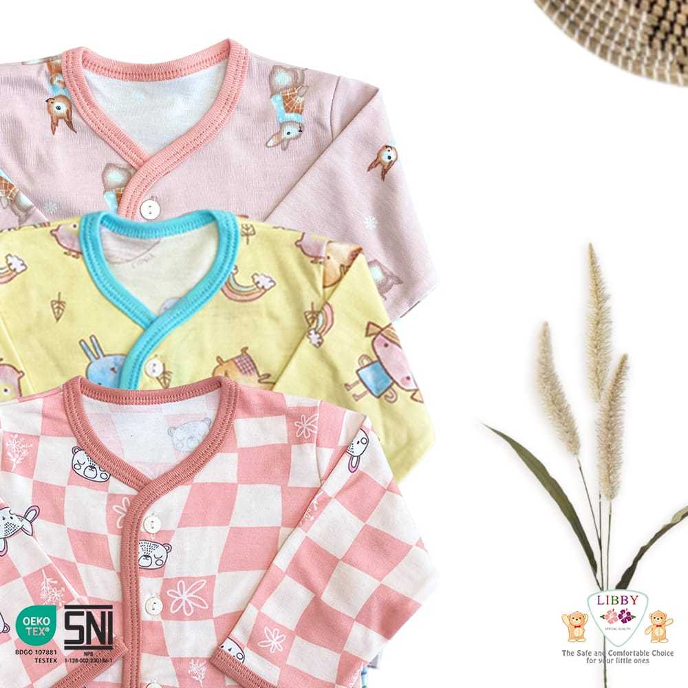 Lakuku - Setelan Libby Baby Baju Celana Panjang Kancing Depan Oblong S  sampai XXL