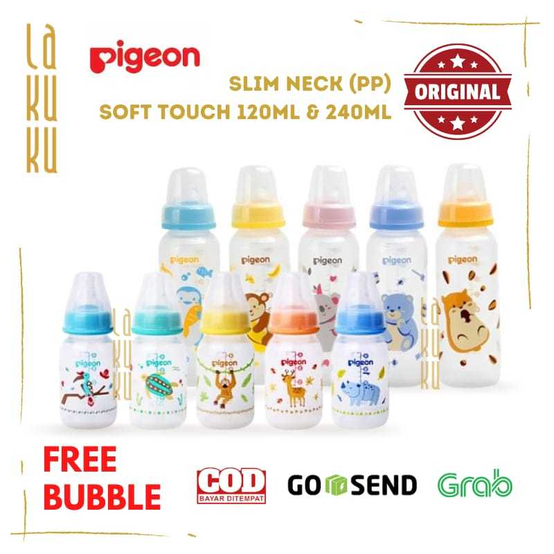 Lakuku - Botol Pigeon Standard PP Slim Neck 120ml dan 240ml Animals