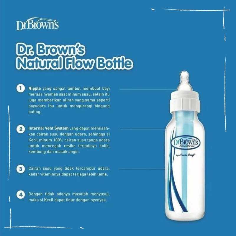 Lakuku - Dr. Browns botol susu bayi newborn narrow natural flow standard PP wideneck options plus