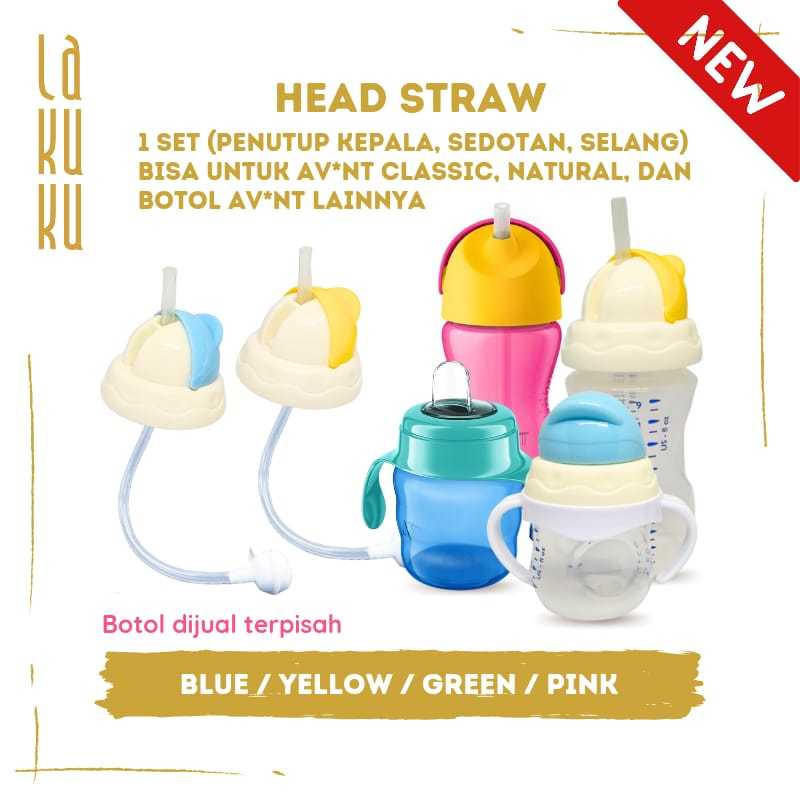 Lakuku - Tambahan Sedotan Straw Cup pengganti dot Botol Susu Baby Wide Classic Natural Training Cup untuk berbagai merek