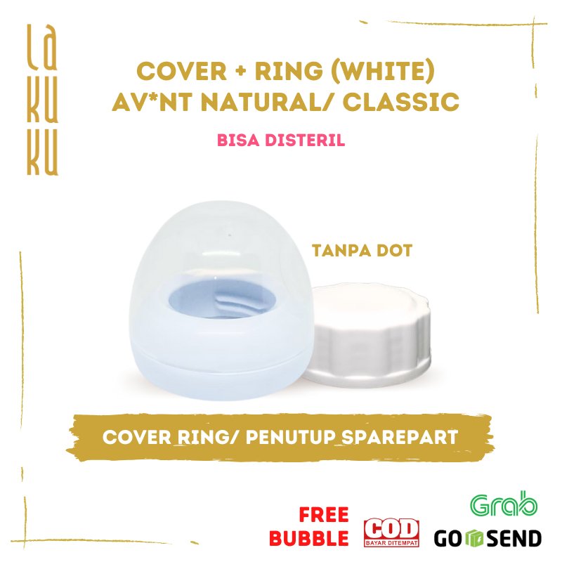 Lakuku - Cover Ring Putih dan Penutup bisa untuk Botol Susu Avent dan Mom uung