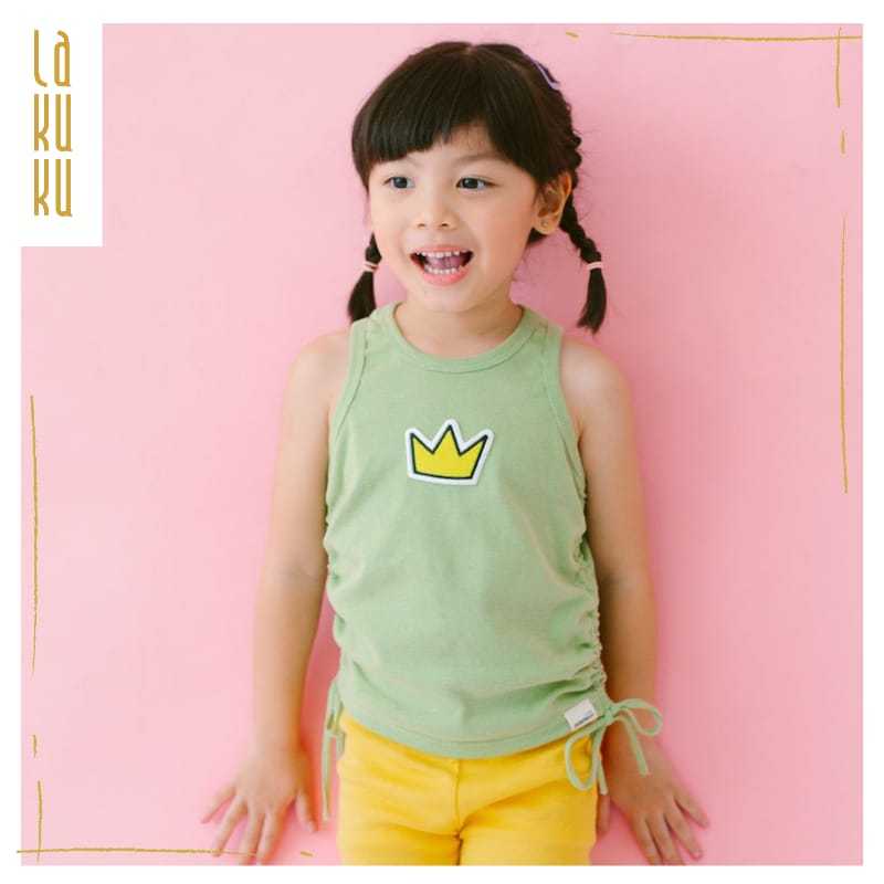 Lakuku - Ardenleon Iris Sleeveless Drawstring Top Baju Kaos Atasan Kutang Singlet Anak Perempuan