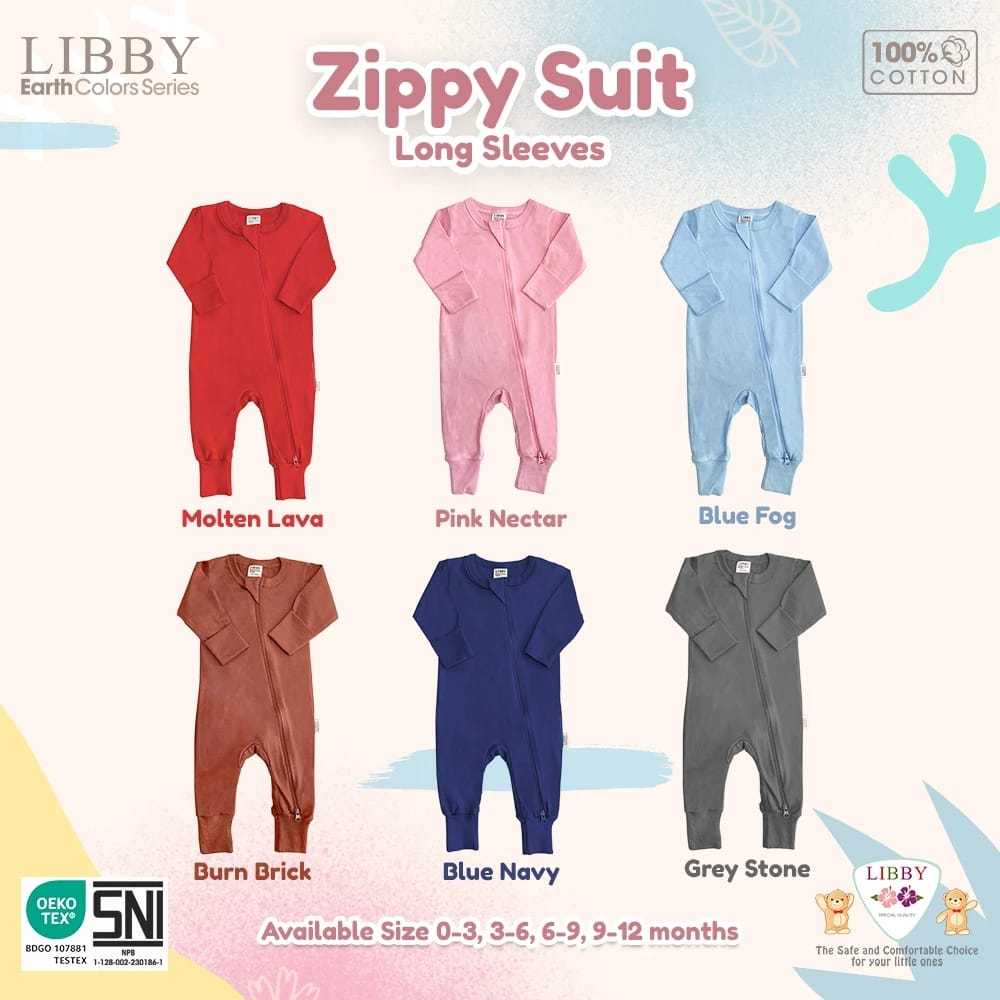Lakuku - Libby Baby Zippy Suit Long Sleeves Resleting Lengan panjang celana panjang