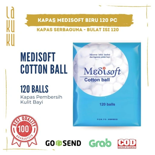 Image of Kapas Medisoft 120 pcs Cotton Ball untuk perawatan kulit bayi