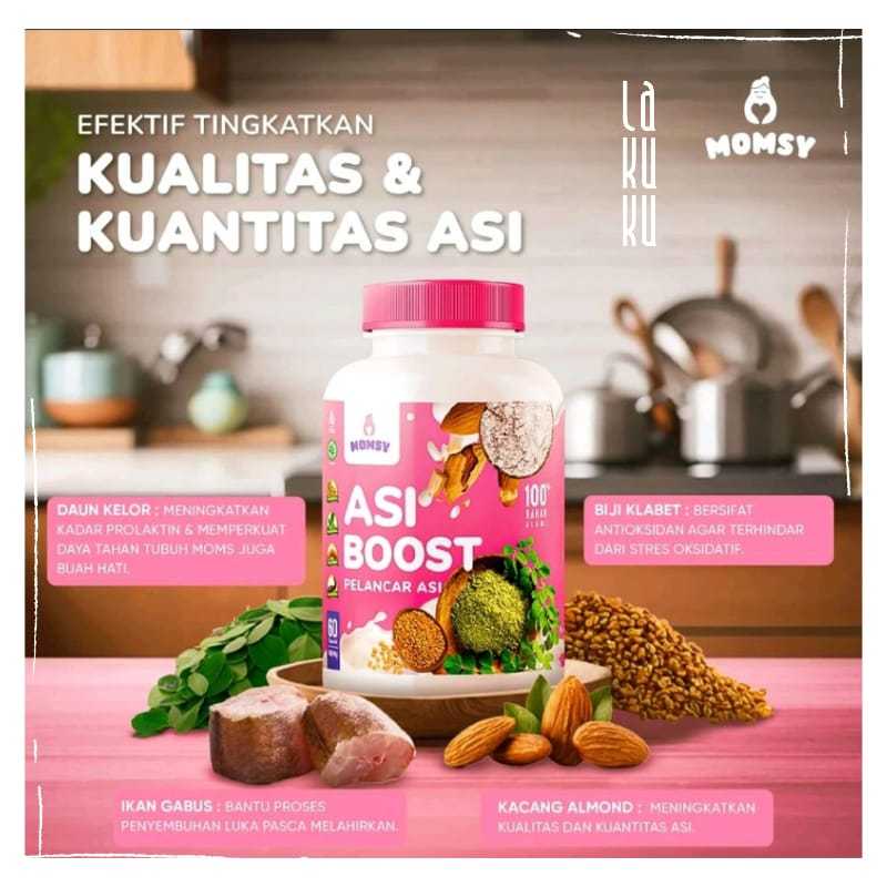 Lakuku - Momsy asi booster pelancar asi ibu dan minuman almon mix