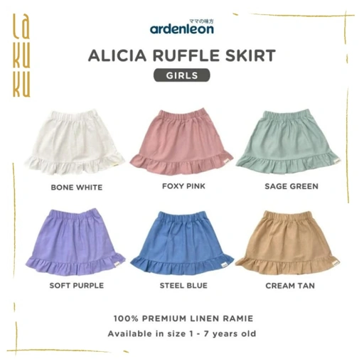 Image of Lakuku - Ardenleon Alicia Ruffle Skirt Rok Bawahan Anak perempuan