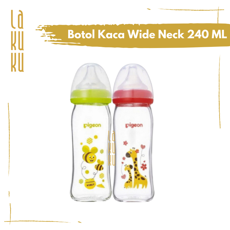 Lakuku - Pigeon Botol Susu Gelas Kaca Wide Neck dan Slim Neck