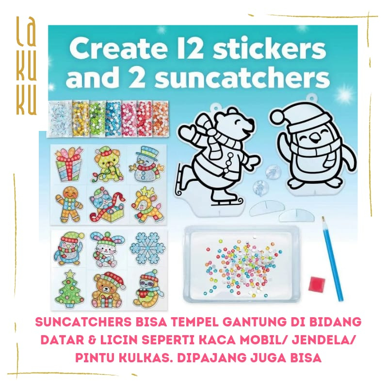 Lakuku - Big Gem Diamond Painting Kreasi tempel permata di sticker DIY kids activity