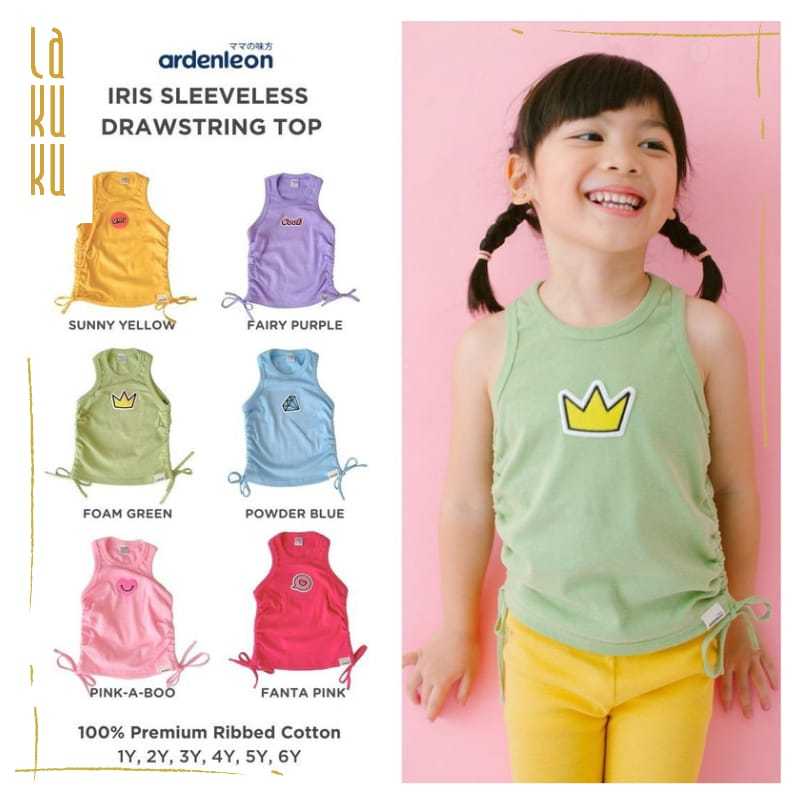 Lakuku - Ardenleon Iris Sleeveless Drawstring Top Baju Kaos Atasan Kutang Singlet Anak Perempuan