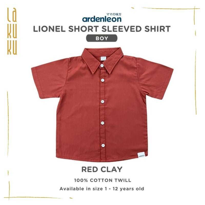 Lakuku - Ardenleon Lionel short sleeved shirt atasan baju kemeja anak bahan cotton twill