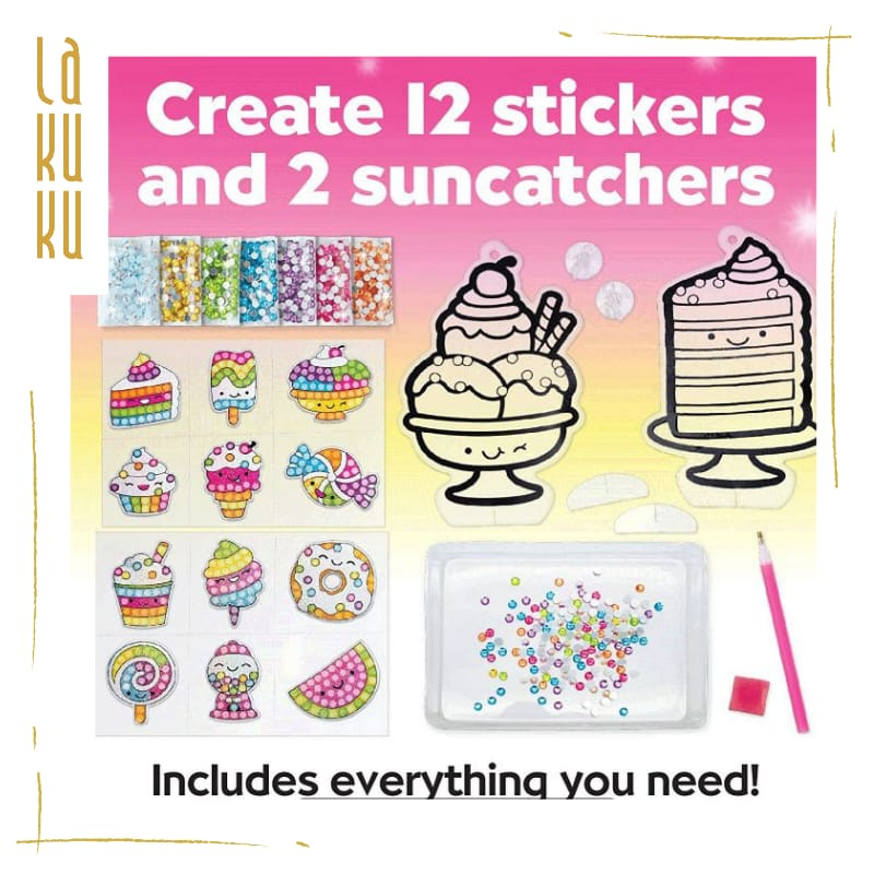 Lakuku - Big Gem Diamond Painting Kreasi tempel permata di sticker DIY kids activity