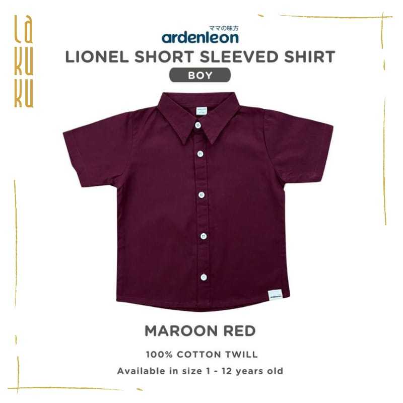 Lakuku - Ardenleon Lionel short sleeved shirt atasan baju kemeja anak bahan cotton twill