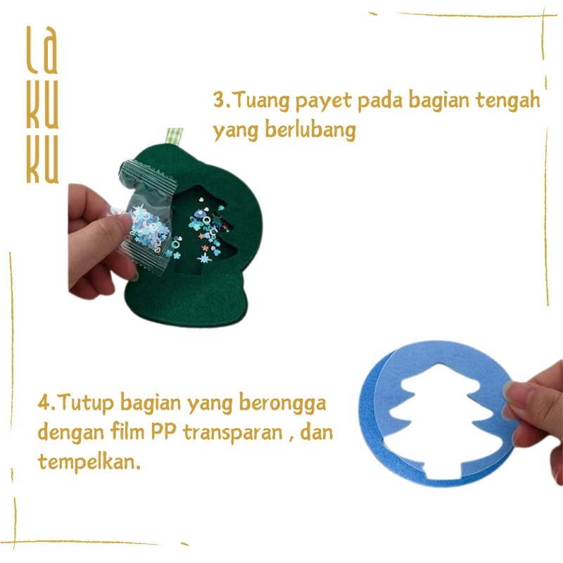 Lakuku - Mainan Kreativitas DIY Gantungan Tempel Manik Tema Natal Souvenir Hiasan