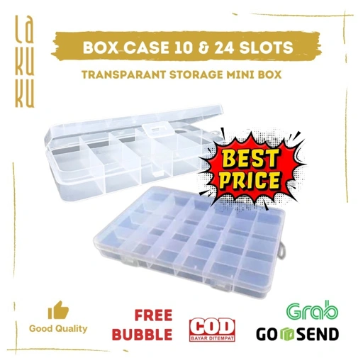 Image of Lakuku - Tempat Simpan Aksesoris Manik Manik Storage Box 10 dan 24 sekat
