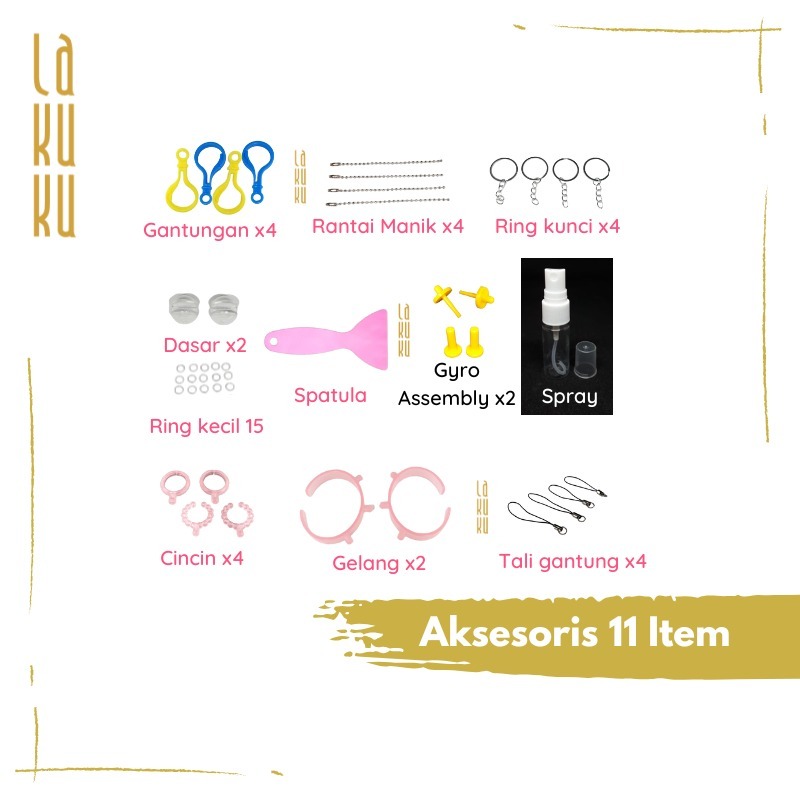 Lakuku - Aksesoris Magic Beads Cetakan Beads Gantungan Pinset Botol Spray Aksesoris Untuk Mainan Magic Beads