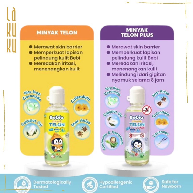 Lakuku - Bebio Minyak Telon Ceramide Plus 60ml