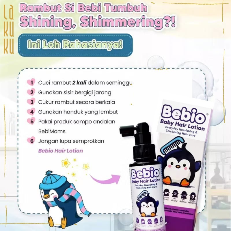 Lakuku - Bebio Sabun dan Lotion Perawatan Rambut Bayi dan Anak