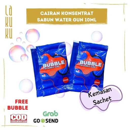 Image of Lakuku - Refill Saset Isi Cairan Konsentrat sabun water gun untuk mainan gelembung air