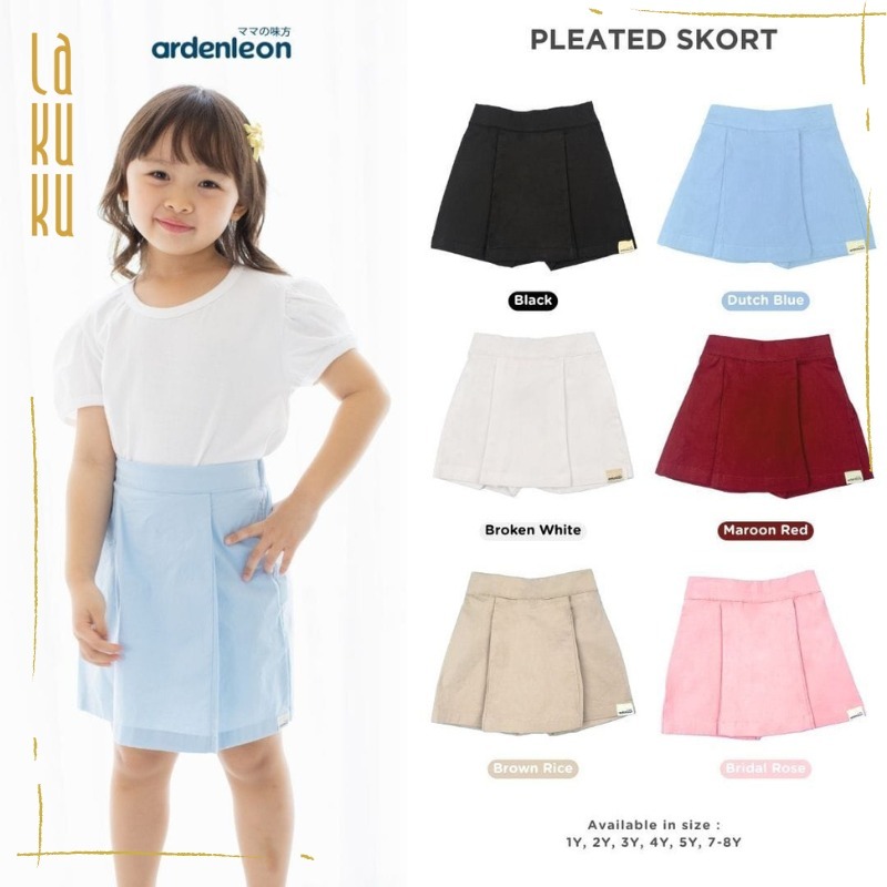 Lakuku - Ardenleon pleated skort Rok Bawahan Anak Perempuan