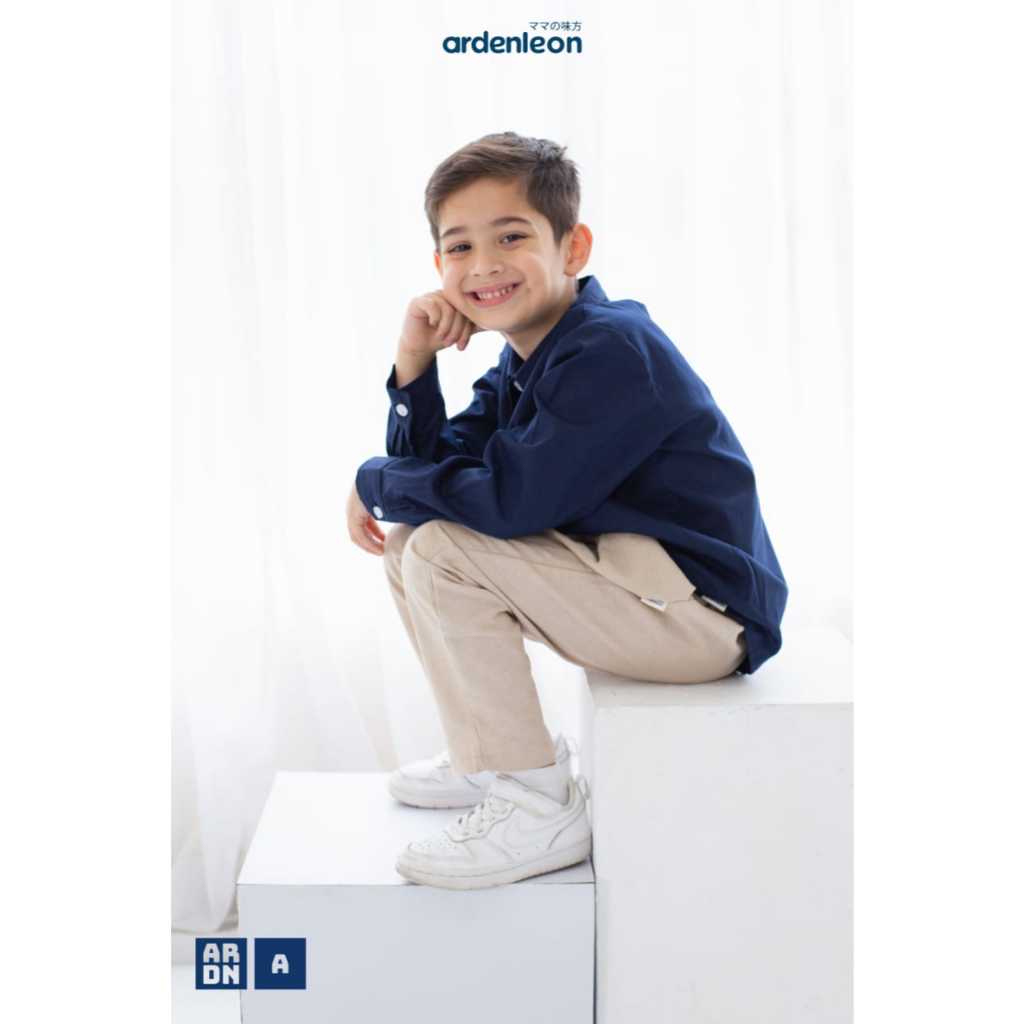 Lakuku - Ardenleon Long Sleeve Shirt Basic Kemeja Atasan Lengan Panjang Anak