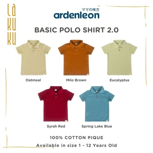 Image of Lakuku - Ardenleon Basic Polo Shirt Vol. 2 Atasan Baju Kerah Anak