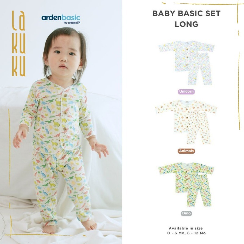 Lakuku - Ardenleon Baby basic set and Kid Piyama Setelan Baju Celana Panjang Tidur Katun motif