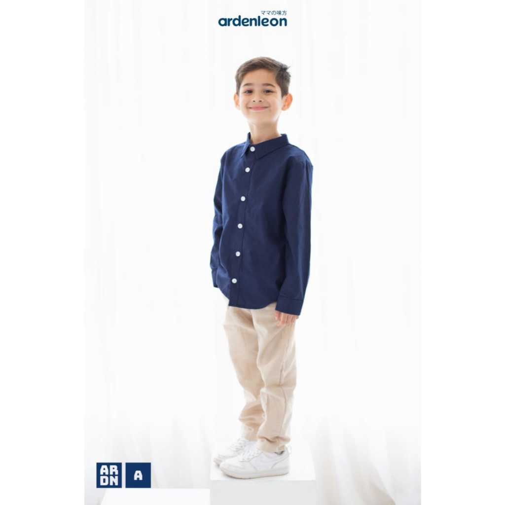 Lakuku - Ardenleon Long Sleeve Shirt Basic Kemeja Atasan Lengan Panjang Anak