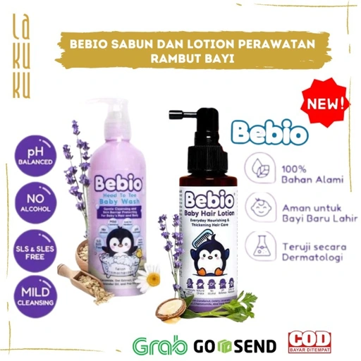 Image of Lakuku - Bebio Sabun dan Lotion Perawatan Rambut Bayi dan Anak