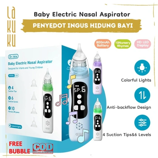 Image of Lakuku - Dr. Isla Alat Penyedot Ingus Bayi Nasal Aspirator Elektrik Portable