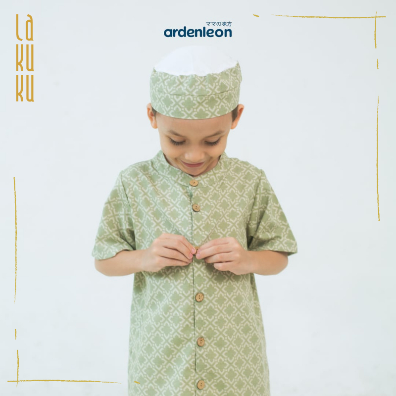 Lakuku - Ardenleon Raya Collection Aksa Koko Set 3.0 Setelan Baju Celana Peci Anak Laki Lebaran Idul Fitri