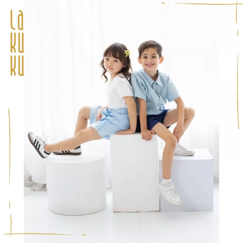 Lakuku - Ardenleon Short Sleeve Shirt Baju Atasan Kemeja Anak Unisex
