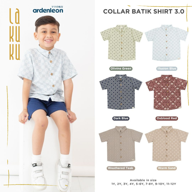 Lakuku - Ardenleon Collar Batik Vol.3 Shirt Atasan Kemeja Baju Batik Anak