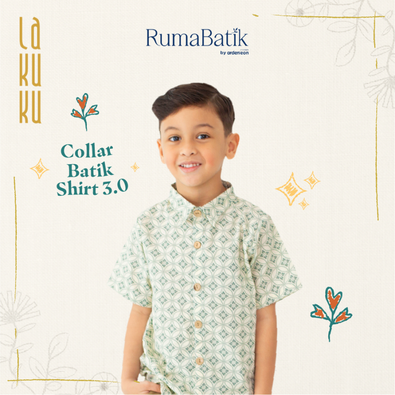 Lakuku - Ardenleon Collar Batik Vol.3 Shirt Atasan Kemeja Baju Batik Anak