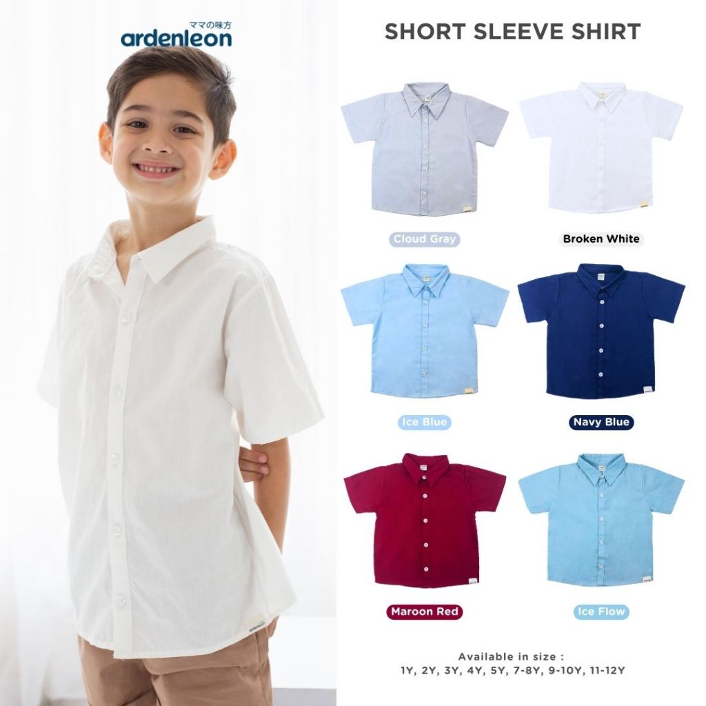 Lakuku - Ardenleon Short Sleeve Shirt Baju Atasan Kemeja Anak Unisex