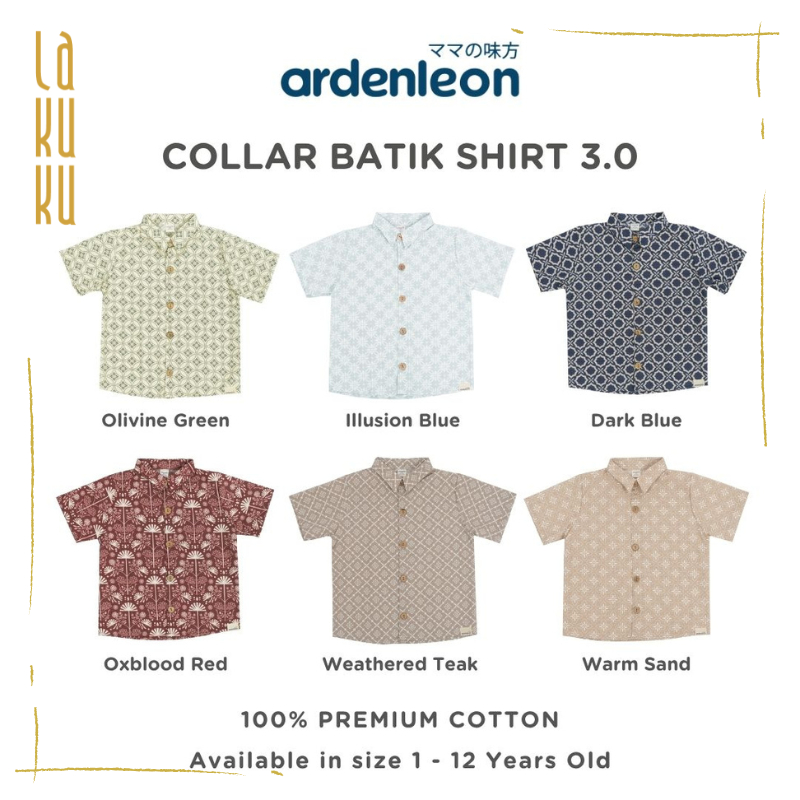 Lakuku - Ardenleon Collar Batik Vol.3 Shirt Atasan Kemeja Baju Batik Anak