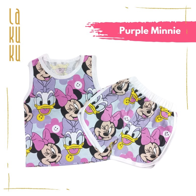 Lakuku - LK Sleeveless Set Setelan Baju Kutung Singlet Celana Anak Cozy is Good V.2
