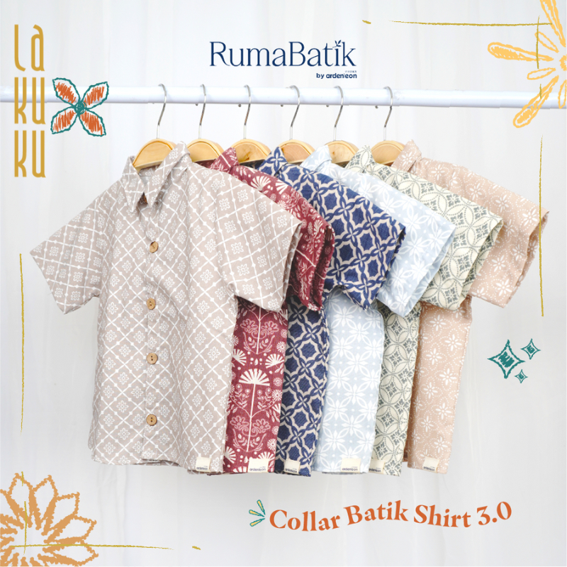 Lakuku - Ardenleon Collar Batik Vol.3 Shirt Atasan Kemeja Baju Batik Anak