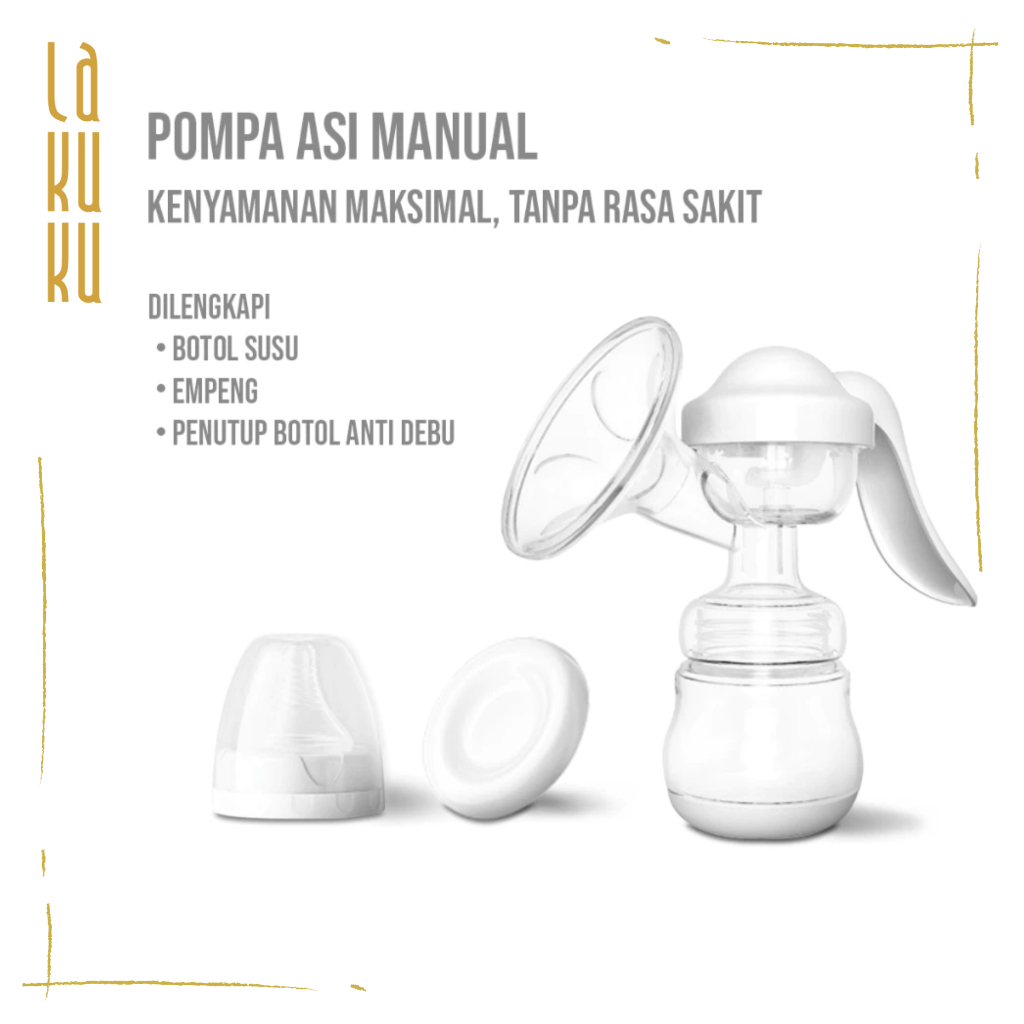 Lakuku - Sakumini Pompa Asi Manual Breast Pump Portable Anti Backflow Hisap Kuat