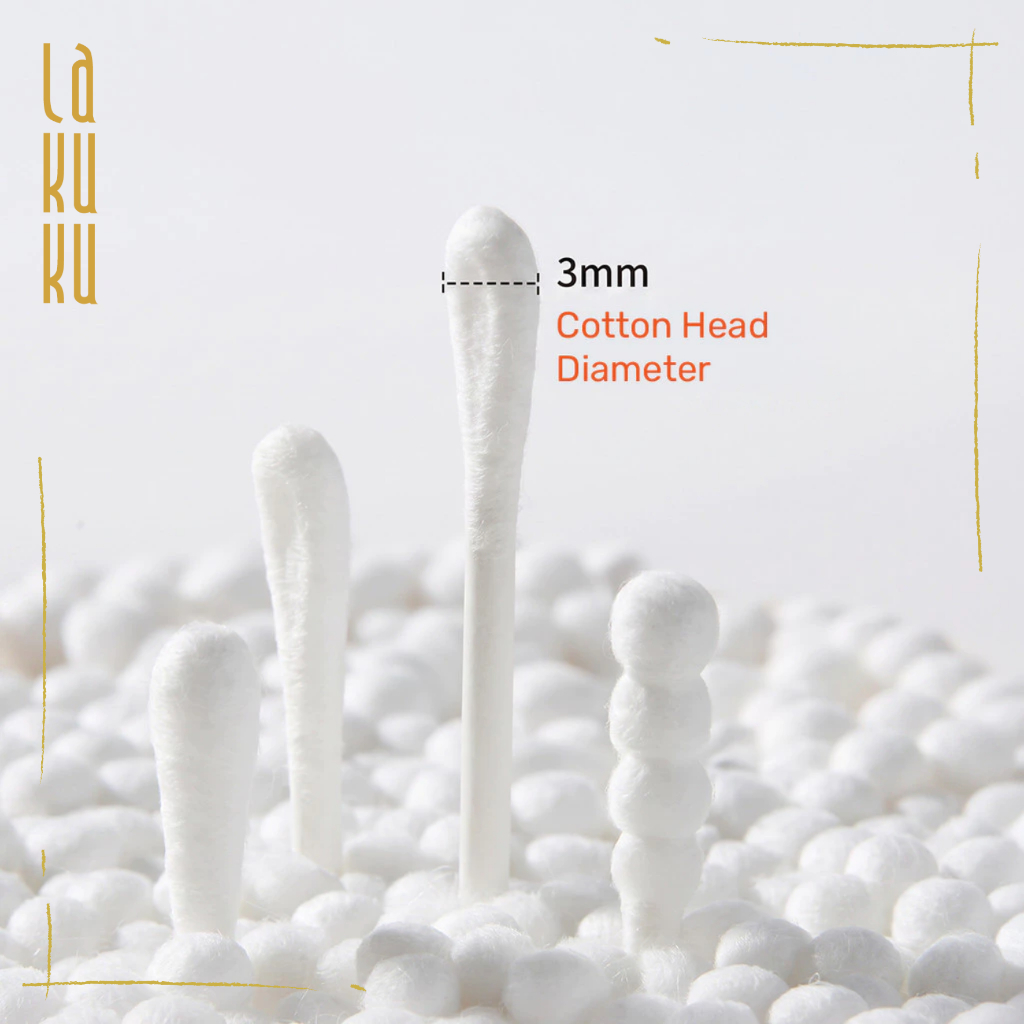 Lakuku - Sakumini Cotton Bud 2in1 Korek Kuping 2 sisi isi 200pcs