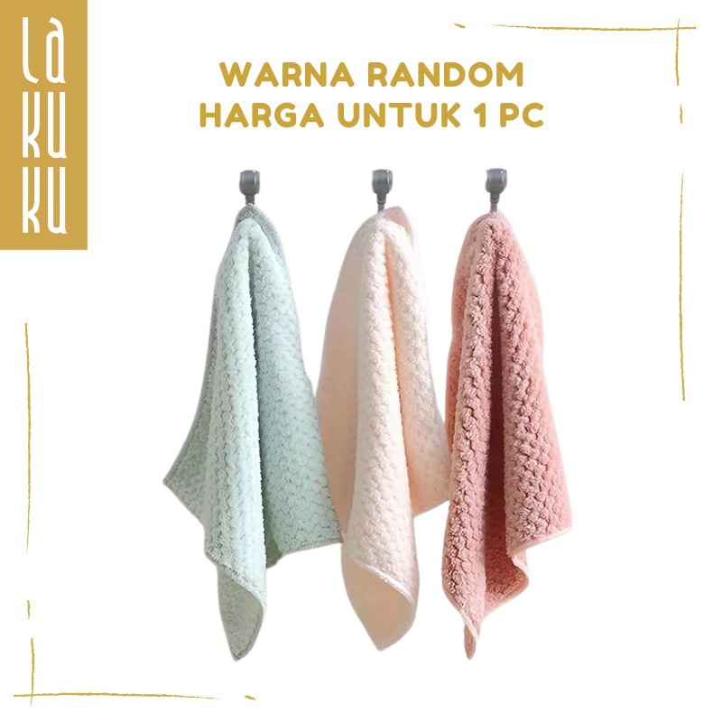 Lakuku - Kain lap tebal microfiber ukuran 25 x 25 cm serba guna