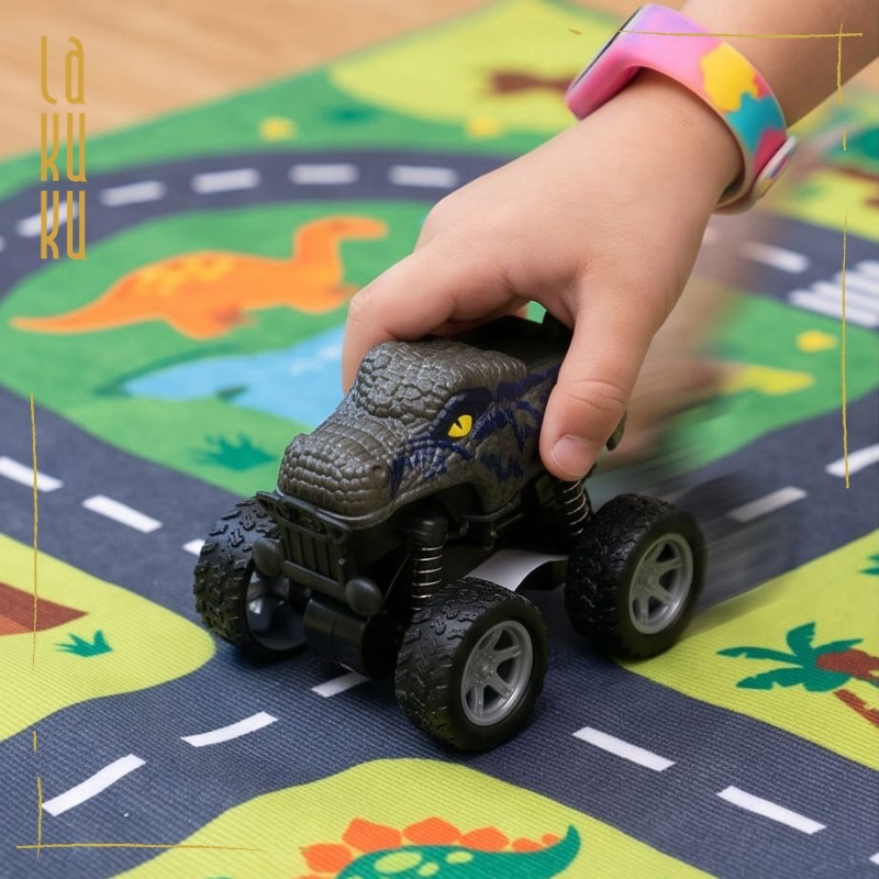 Lakuku - Mainan Mobil Jeep Off Road 360° Warna Warni Mobil Monster Dinosaurus