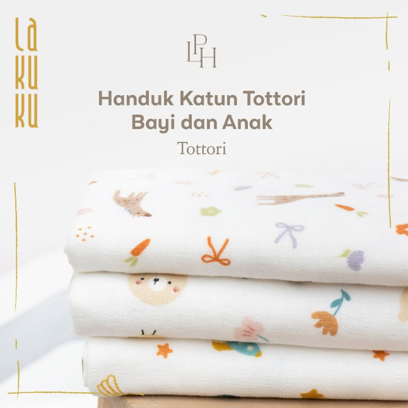 TOTTORI Handuk Mandi Bayi Anak 60x120cm - premium combed cotton Bath Towels kado lahiran
