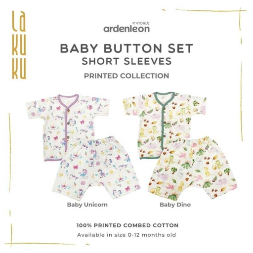Image of Lakuku - Ardenleon Baby Button set Short Sleeves Printed Collection Setelan Casual Pendek