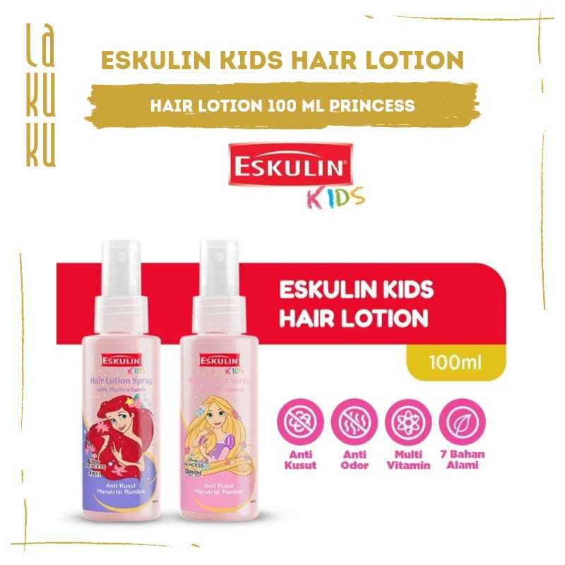 Lakuku - Eskulin Kids Hair Lotion Spray Princess Wangi Bervitamin dan anti kusut