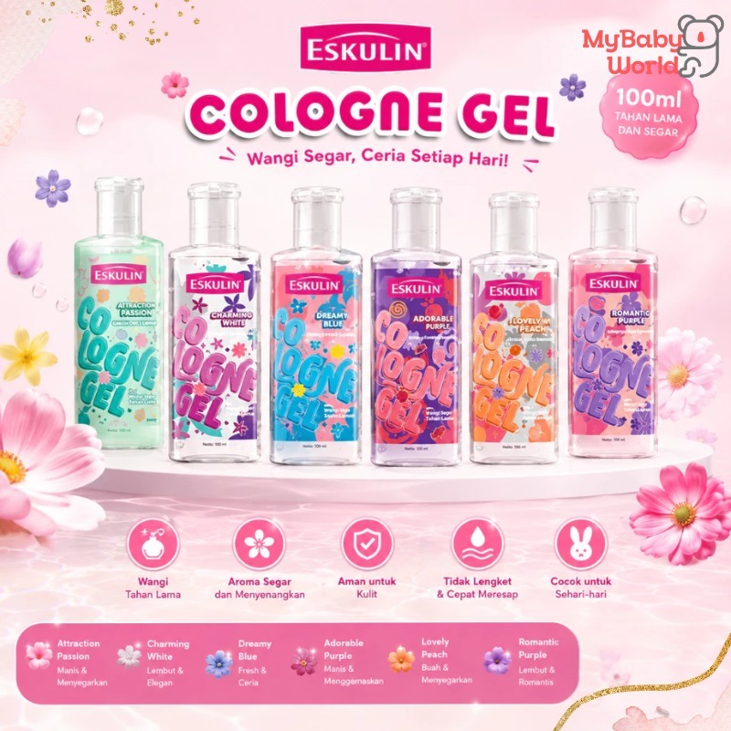 Lakuku - Eskulin Cologne Gel Aroma Wangi tahan hingga 6 jam