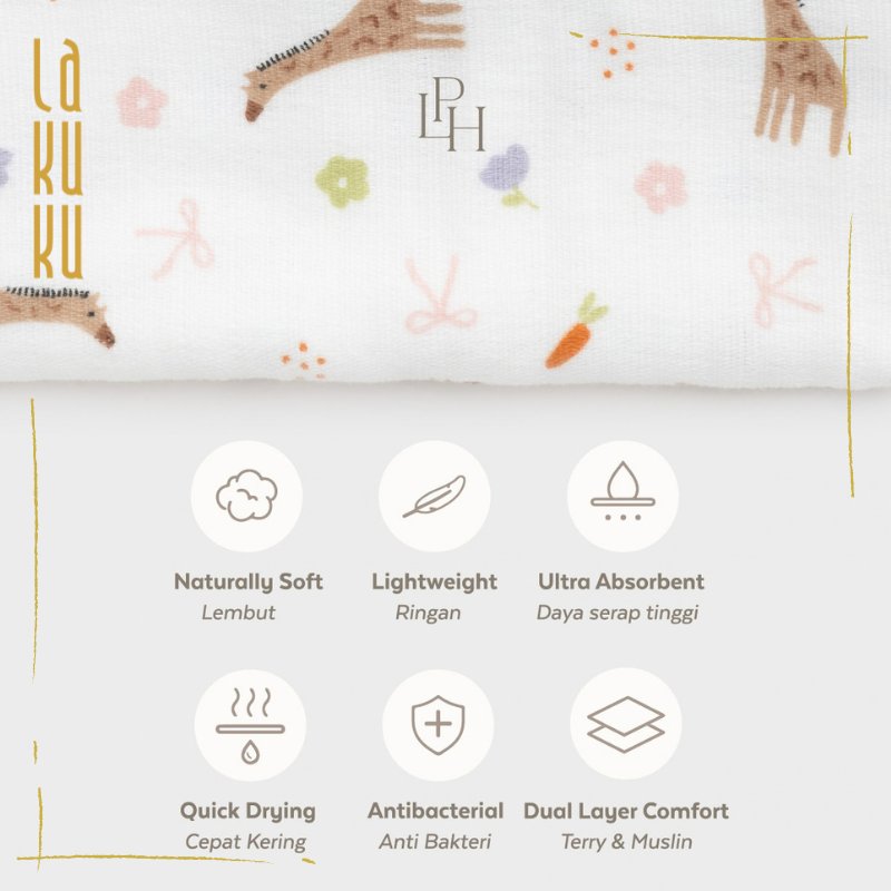 TOTTORI Handuk Mandi Bayi Anak 60x120cm - premium combed cotton Bath Towels kado lahiran
