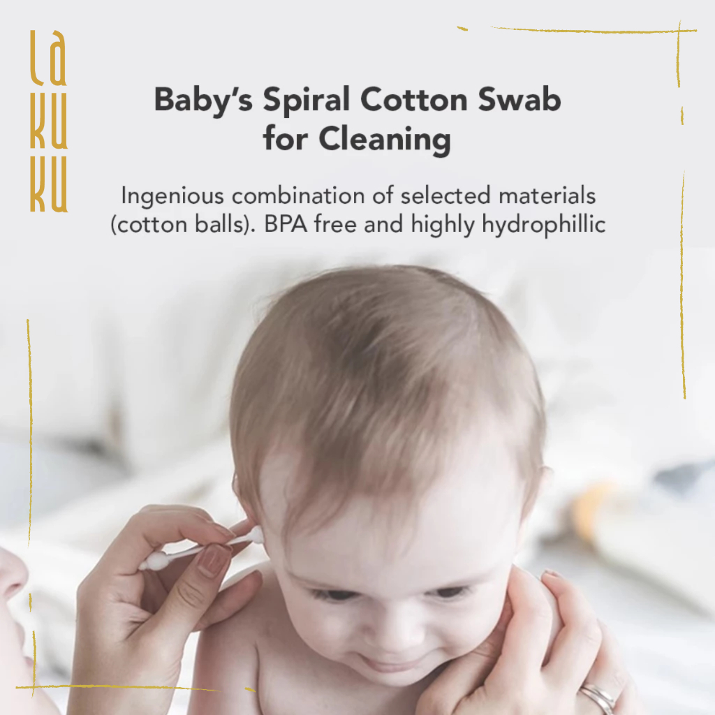 Lakuku - Sakumini Cotton Bud 2in1 Korek Kuping 2 sisi isi 200pcs